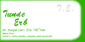 tunde erb business card